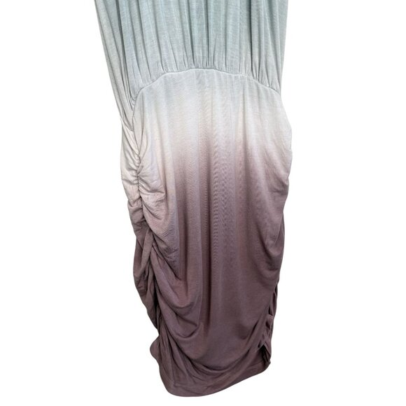 Young Fabulous & Broke Ombre Sleeveless Ruched Maxi Dress, M - Picture 5 of 8